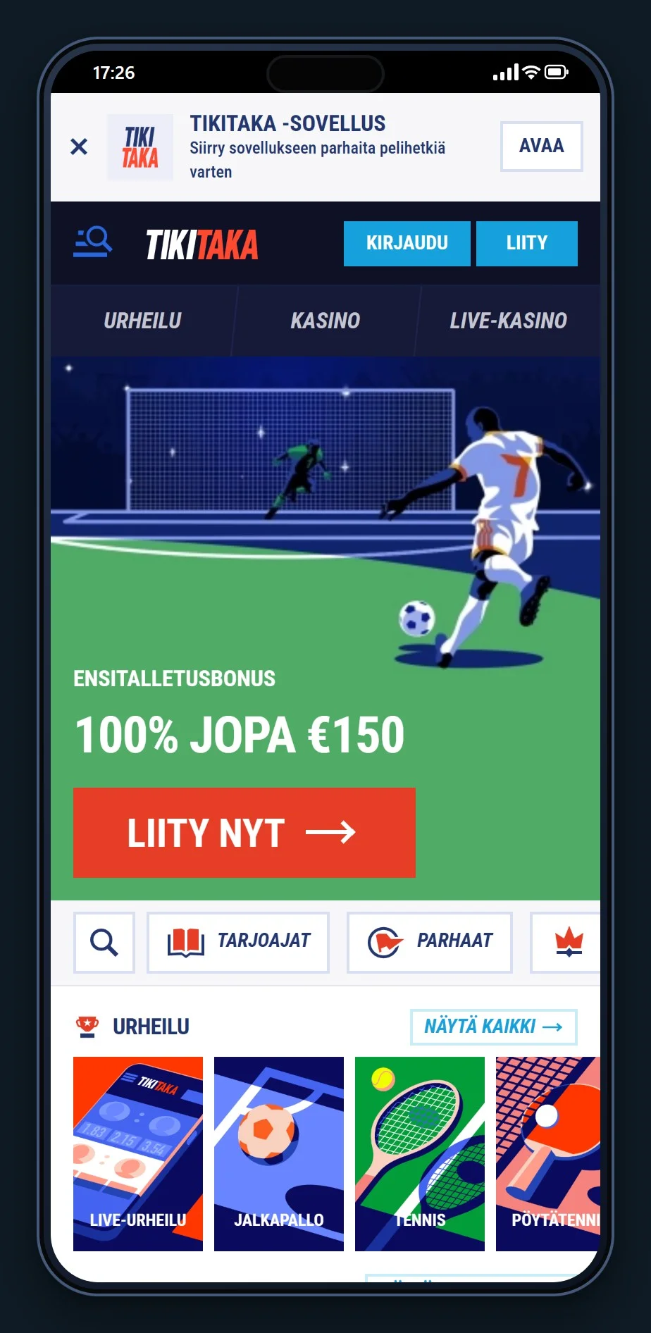 paysafecard kasinot: kasinon TikiTaka etusivu