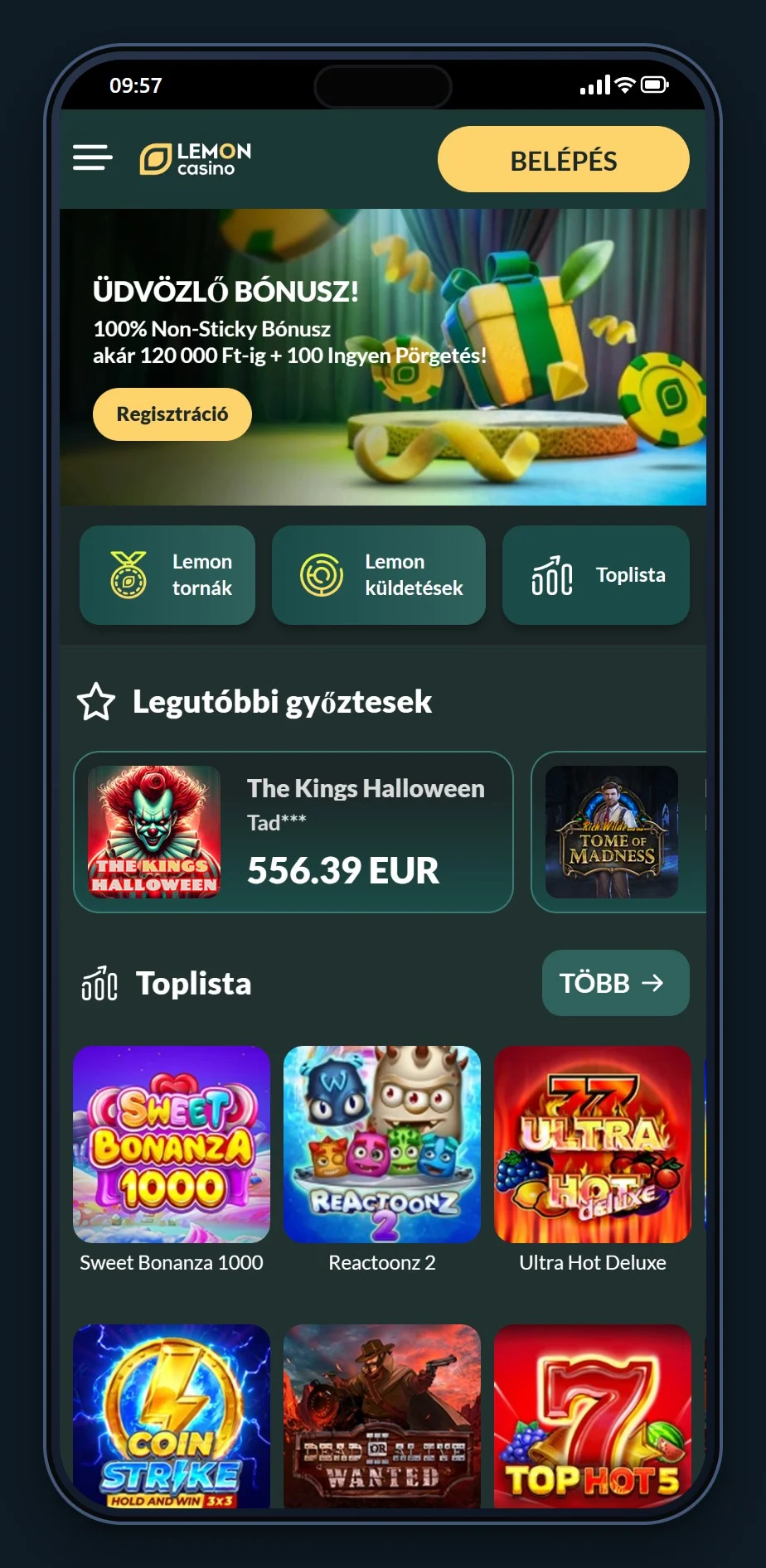 paysafecard kaszinó online: Lemon Casino