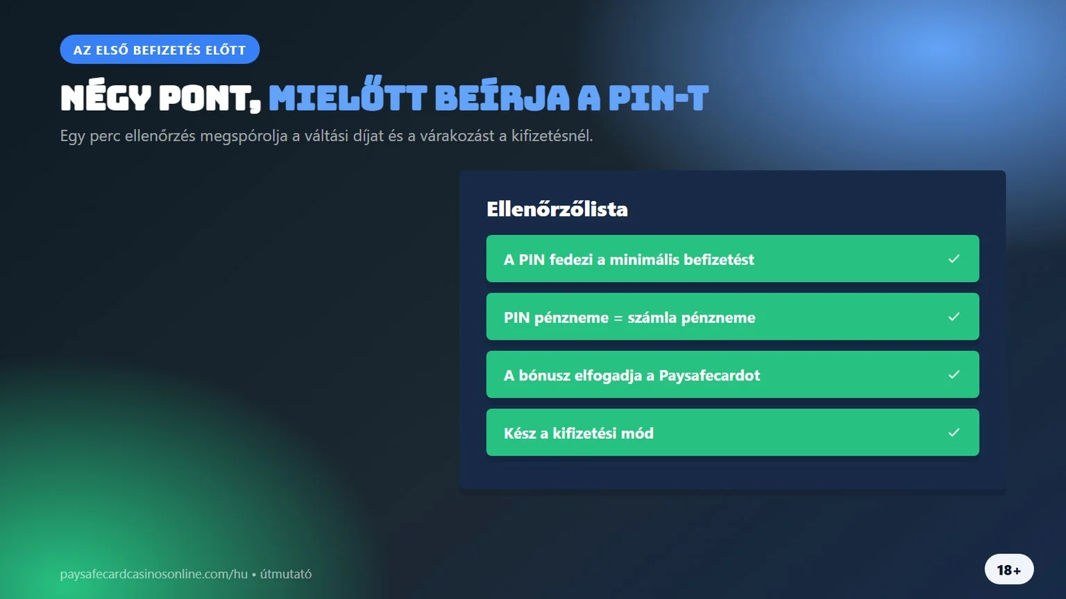 paysafecard kaszinó: négy pont az első befizetés előtt