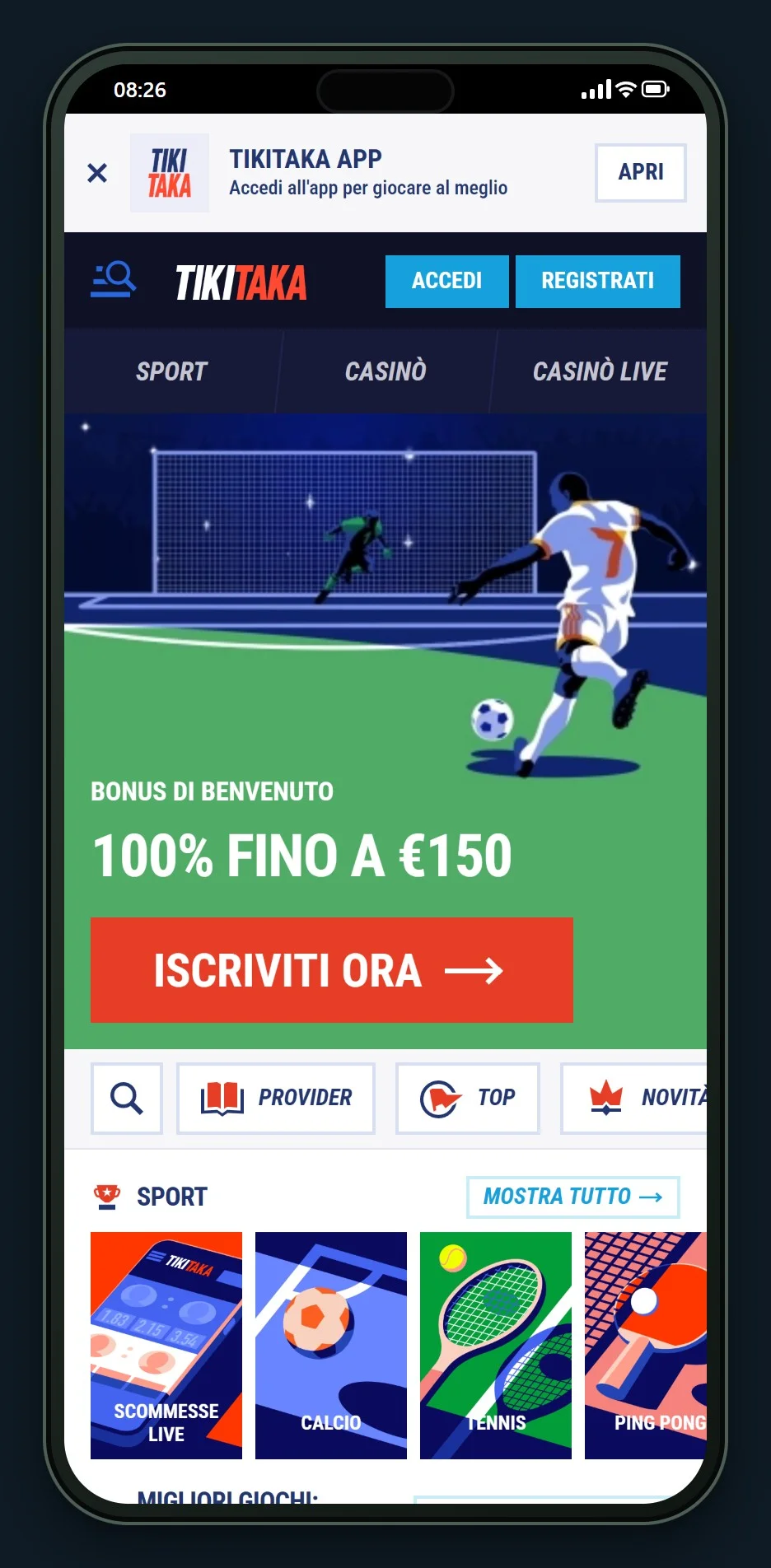 migliori casino paysafecard: la lobby di TikiTaka