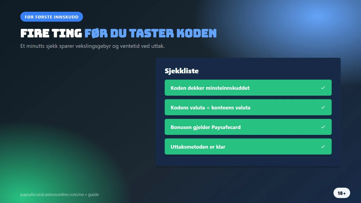 online casino paysafecard: fire ting før første innskudd