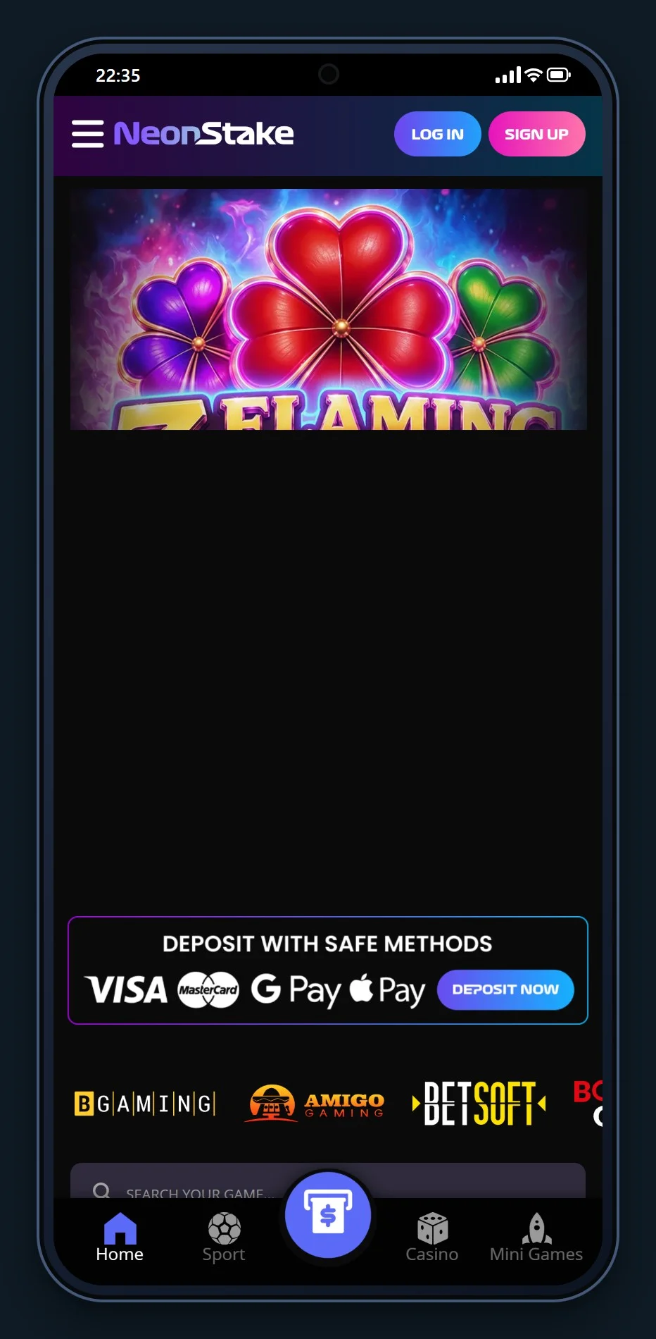 casino paysafe: a página inicial do casino NeonStake